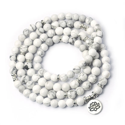 Lotus Stone Bead Bracelet-Necklace