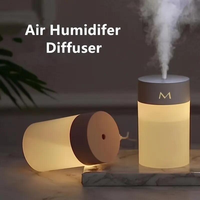 Humidificador Ultrasónico De Iluminación Ambiental LED USB Pequeño Para El Hogar - 260 Ml 