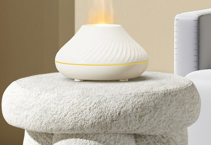 Mini Volcanic Flame Aroma Diffuser Humidifier Lamp 130ml USB