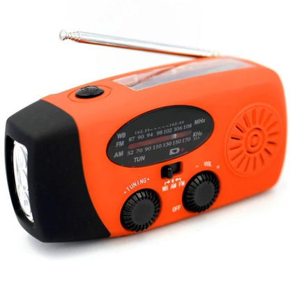 Upgraded Solar Powered Hand Crank Radio, USB Charger, SOS Flashlight