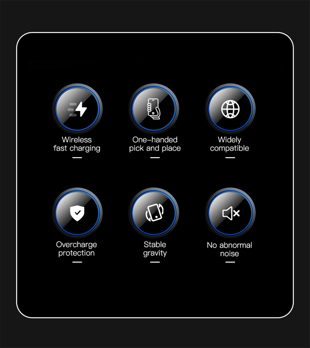 شاحن سيارة لاسلكي 10 واط حامل هواتف ذكية للسيارة