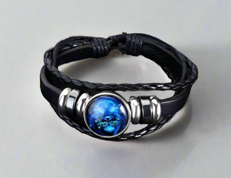 Pulsera de cuerda con constelaciones luminosas del zodíaco