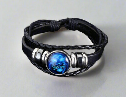 Pulsera de cuerda con constelaciones luminosas del zodíaco