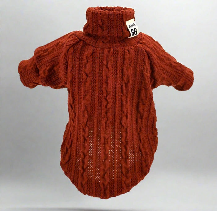 Cozy Pet Turtleneck Knitted Sweater