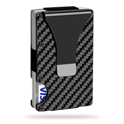 Large Capacity Slim Anti-Theft Carbon Fiber Wallet RFID Protector