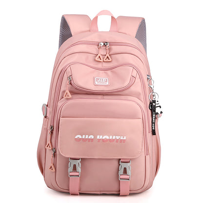 Mochila escolar de nailon premium de gran capacidad para estudiantes 