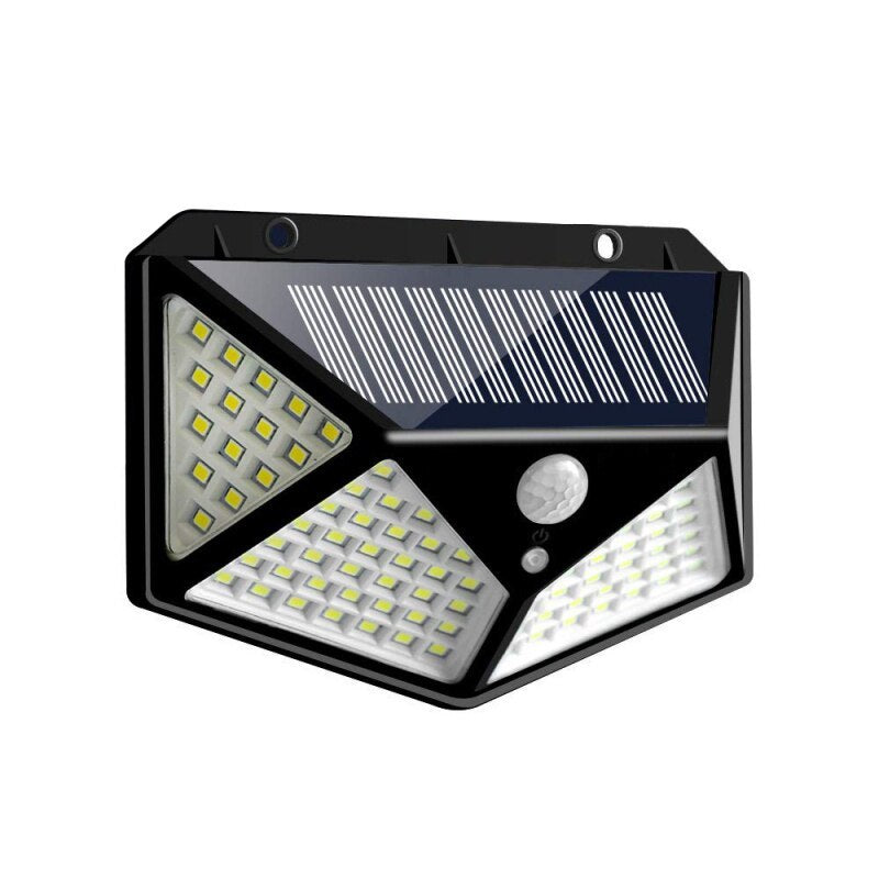 Lámpara de pared LED con detección de movimiento solar para exteriores: luz de inundación brillante