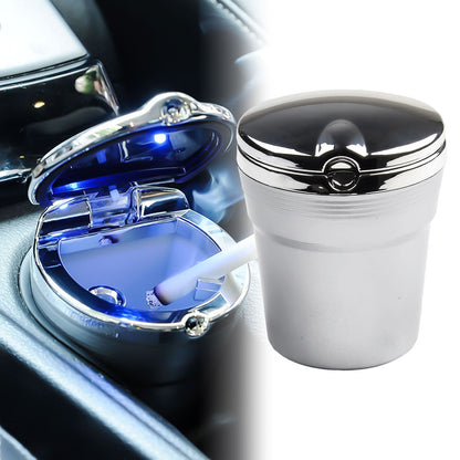 2-in-1 Car Ashtray and Garbage Can combo With LED