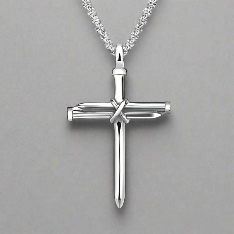 Stainless Steel Nail Cross Necklace