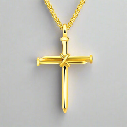 Stainless Steel Nail Cross Necklace