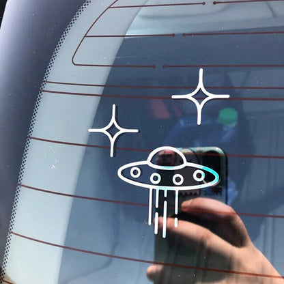 UFO Car Stickers Space Alien Windshield Interior Stickers