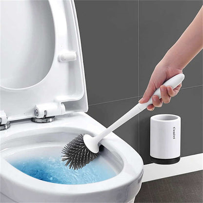 Simple Modern Toilet Cleaning Brush & Cup Set