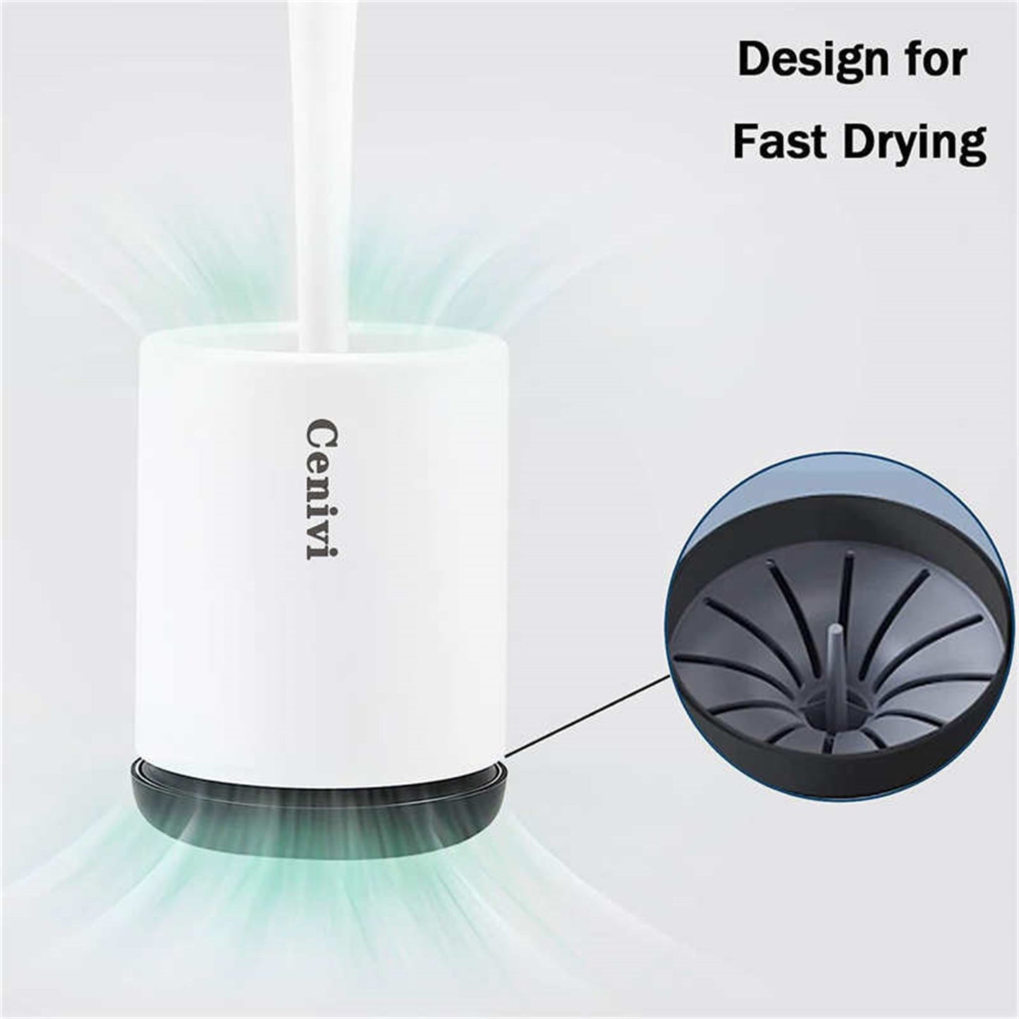 Simple Modern Toilet Cleaning Brush & Cup Set