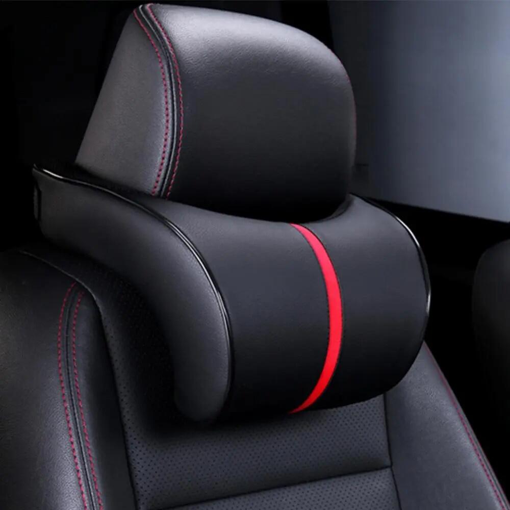 Almohada ajustable para asiento de coche con reposacabezas de algodón y espuma viscoelástica