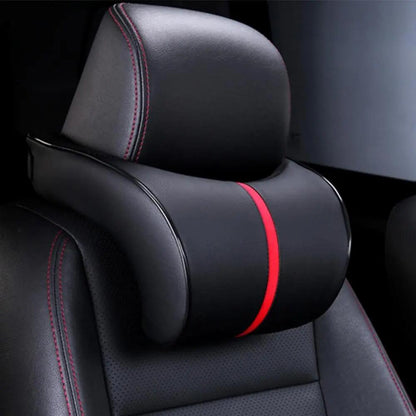 Almohada ajustable para asiento de coche con reposacabezas de algodón y espuma viscoelástica