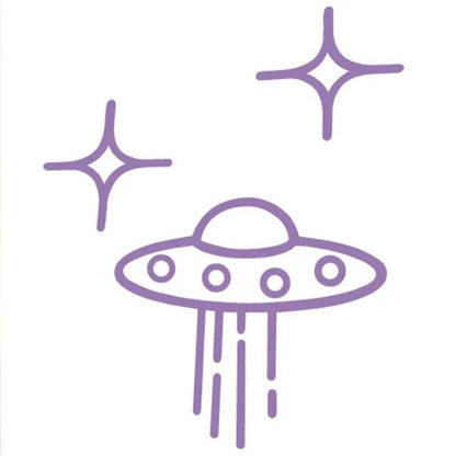 UFO Car Stickers Space Alien Windshield Interior Stickers