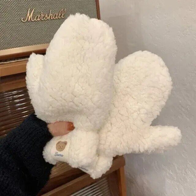 One Size Soft Cozy Plush Bear Hand Mittens