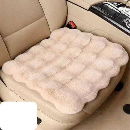 Funda protectora de felpa para cojín de asiento de coche, calidez de invierno