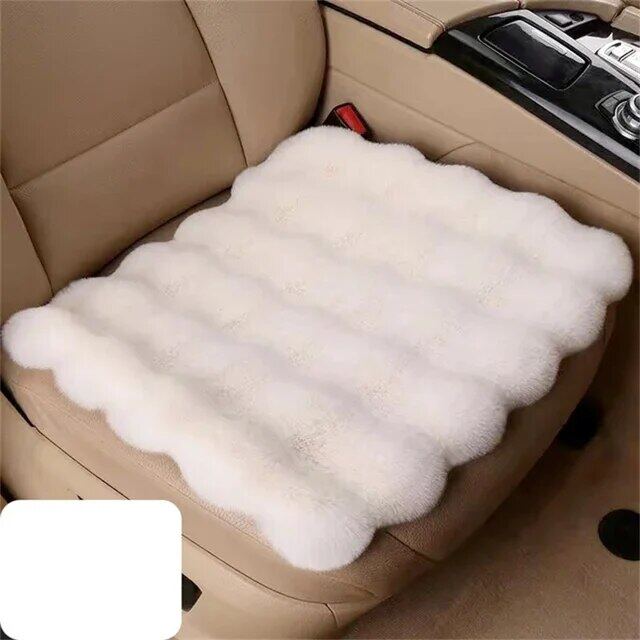 Funda protectora de felpa para cojín de asiento de coche, calidez de invierno