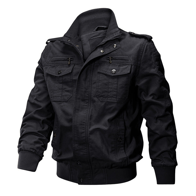 Men's Casual Color Tactical Collar Jacket