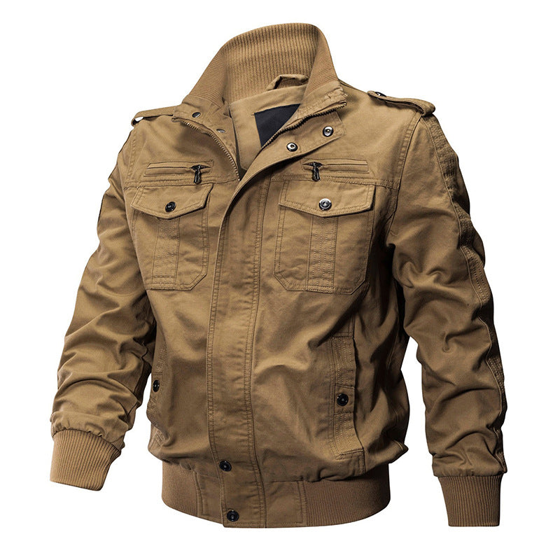 Men's Casual Color Tactical Collar Jacket