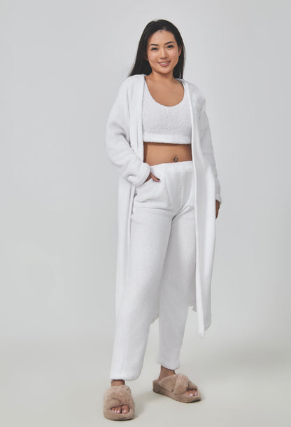 Cozy 3-Piece Matching Fuzzy Pajama Lounge Set