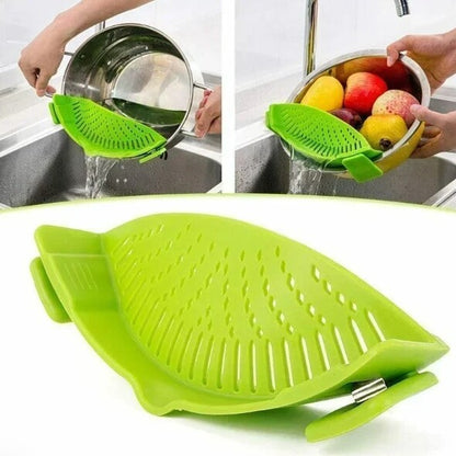 Clip-On Silicone Strainer For All Pots And Pans