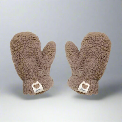 One Size Soft Cozy Plush Bear Hand Mittens