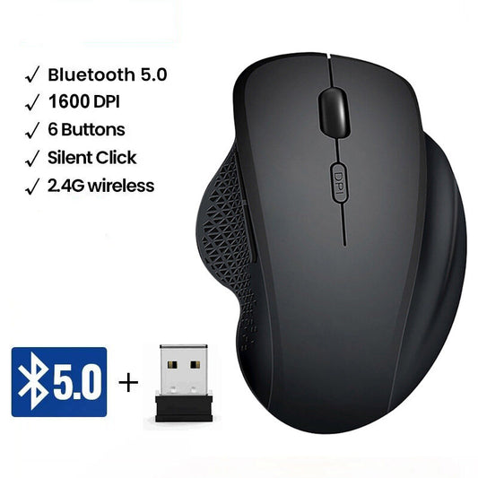 Wireless Mouse BT 5.0 Mouse Ergonomic 1600 DPI - 6 Buttons