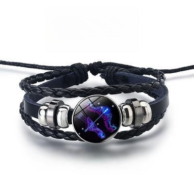 Pulsera de cuerda con constelaciones luminosas del zodíaco