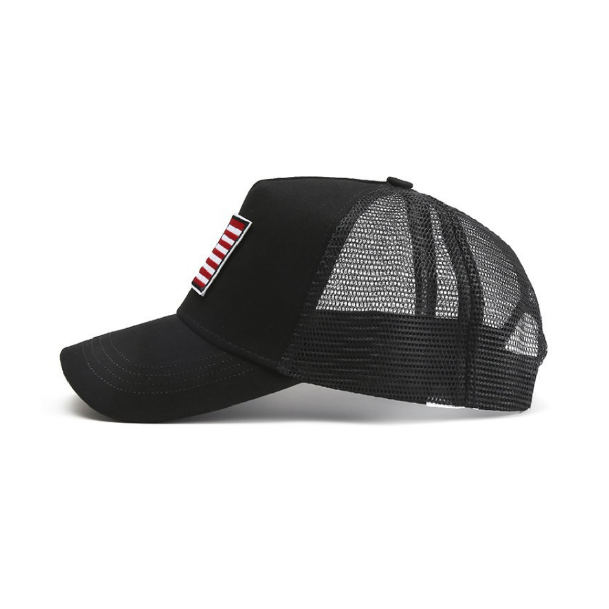 American Flag PAtch Breathable Mesh Hat With Adjustable Strap - USA