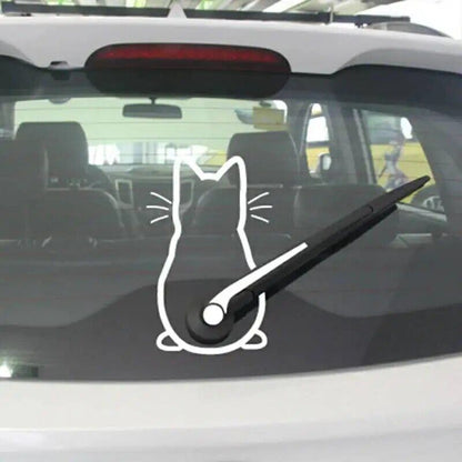 Etiqueta engomada divertida del gato de 21cm x 33cm para la ventana trasera del coche 