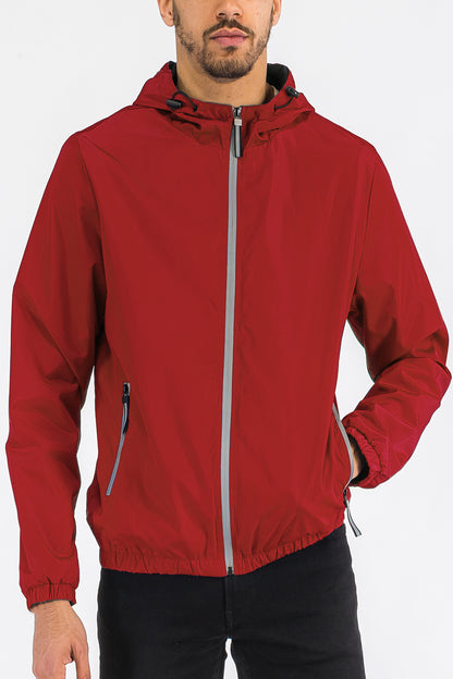 Waterproof Reflective Zipper Casual Windbreaker