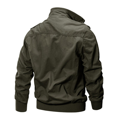 Men's Casual Color Tactical Collar Jacket