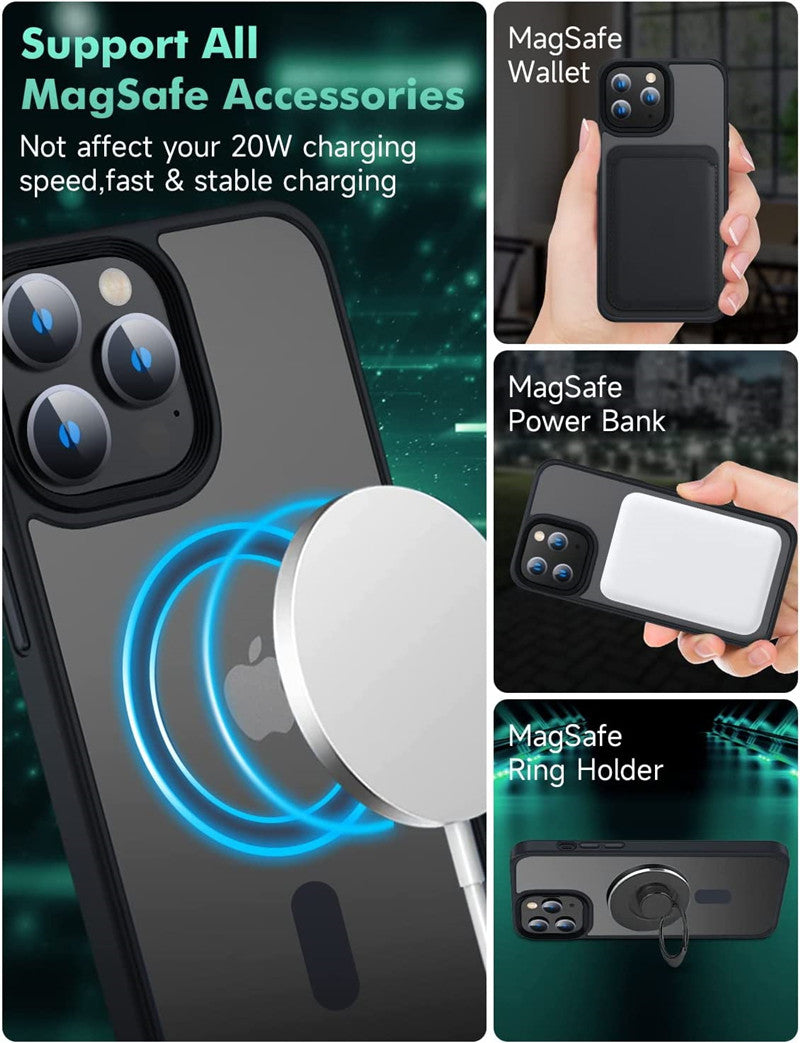 Fall Protection Magnetic Wireless Charging Phone Case For iPhone 11-14 Pro/ Max/ Plus Models