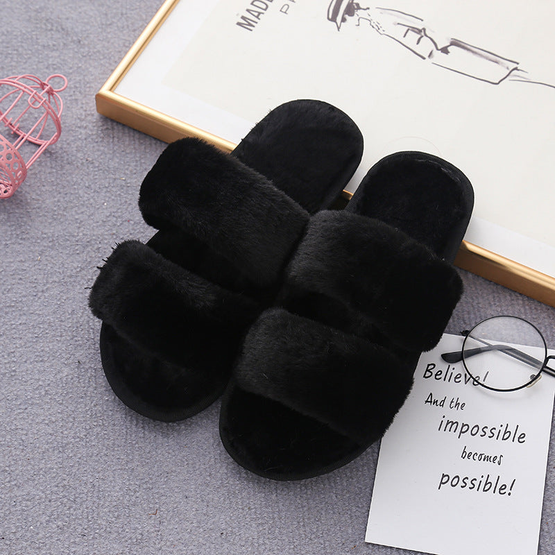 Double Cloud Fur-Lined Comfort House Slippers