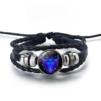 Pulsera de cuerda con constelaciones luminosas del zodíaco