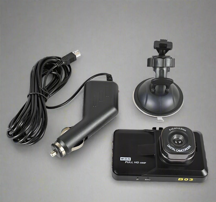 1080P High Resolution Dashboard Camera Recorder - 140 Degree Wide Angle View