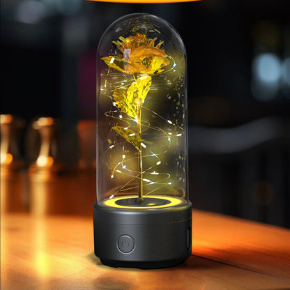 2 In 1 Rose Flower LED Light And Bluetooth Speaker Gift Night Light