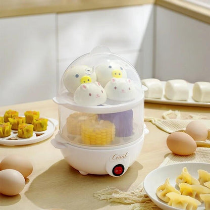 Multi-Cooking Double-Layer 14-Egg Electric Breakfast Steamer