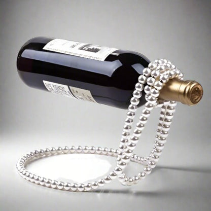 Floating Pearl Necklace Wine Rack