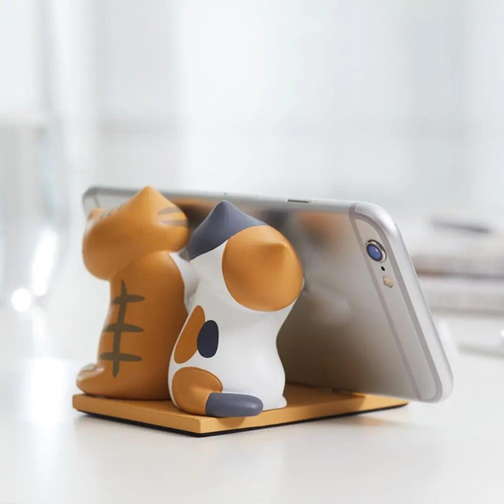 Orange & Cat Friends Mobile Phone Holder