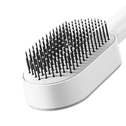 One Click Self Cleaning Hair Brush For All Hair Types