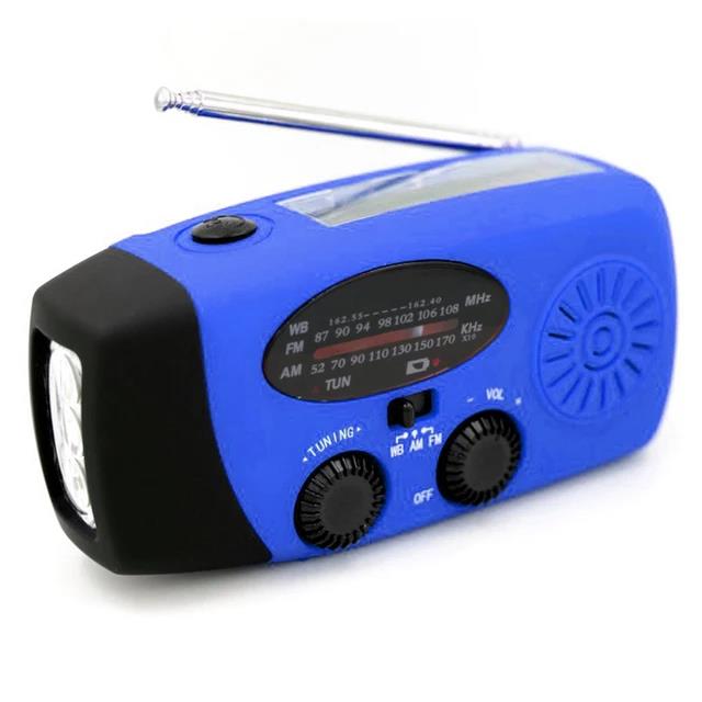 Upgraded Solar Powered Hand Crank Radio, USB Charger, SOS Flashlight