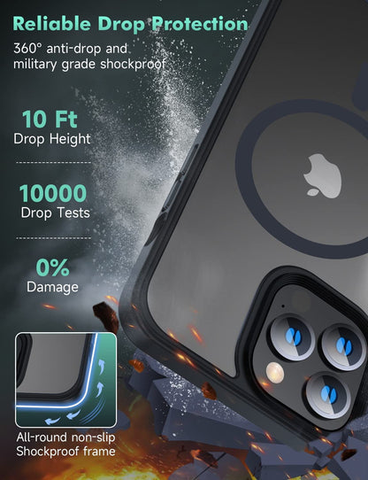 Fall Protection Magnetic Wireless Charging Phone Case For iPhone 11-14 Pro/ Max/ Plus Models