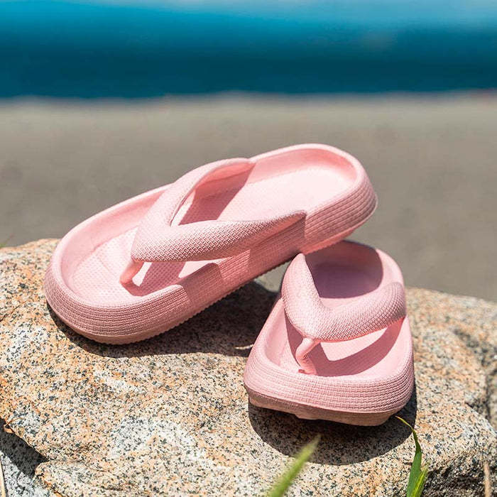 Chanclas de playa al aire libre para mujer con parte inferior gruesa