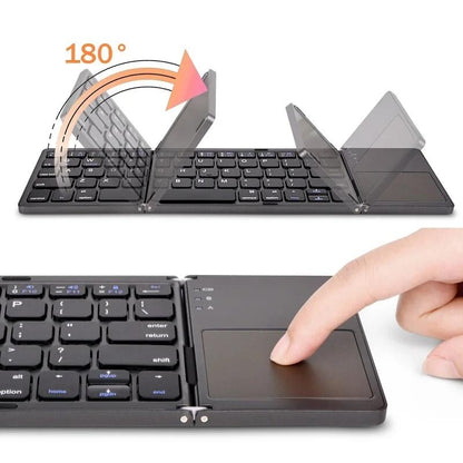 Teclado plegable inalámbrico Teclado Bluetooth con panel táctil