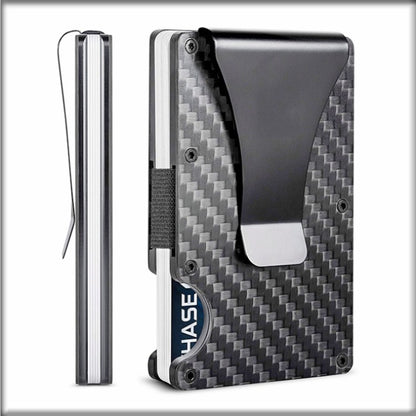 Large Capacity Slim Anti-Theft Carbon Fiber Wallet RFID Protector