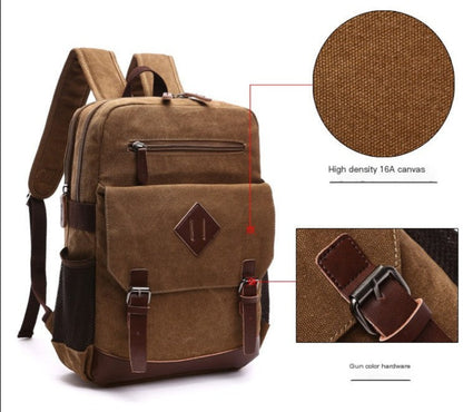 Fashion Canvas Travel laptop Bag Backpack