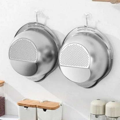 Stainless Steel Strainer Wash Bowl